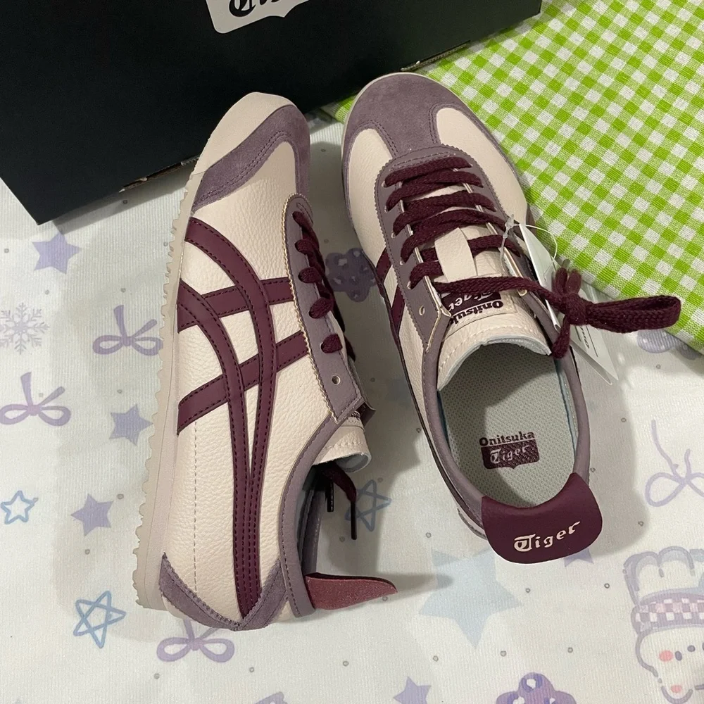 Onitsuka Tiger by Asics Women's Cream & Purple Runner Sneaker